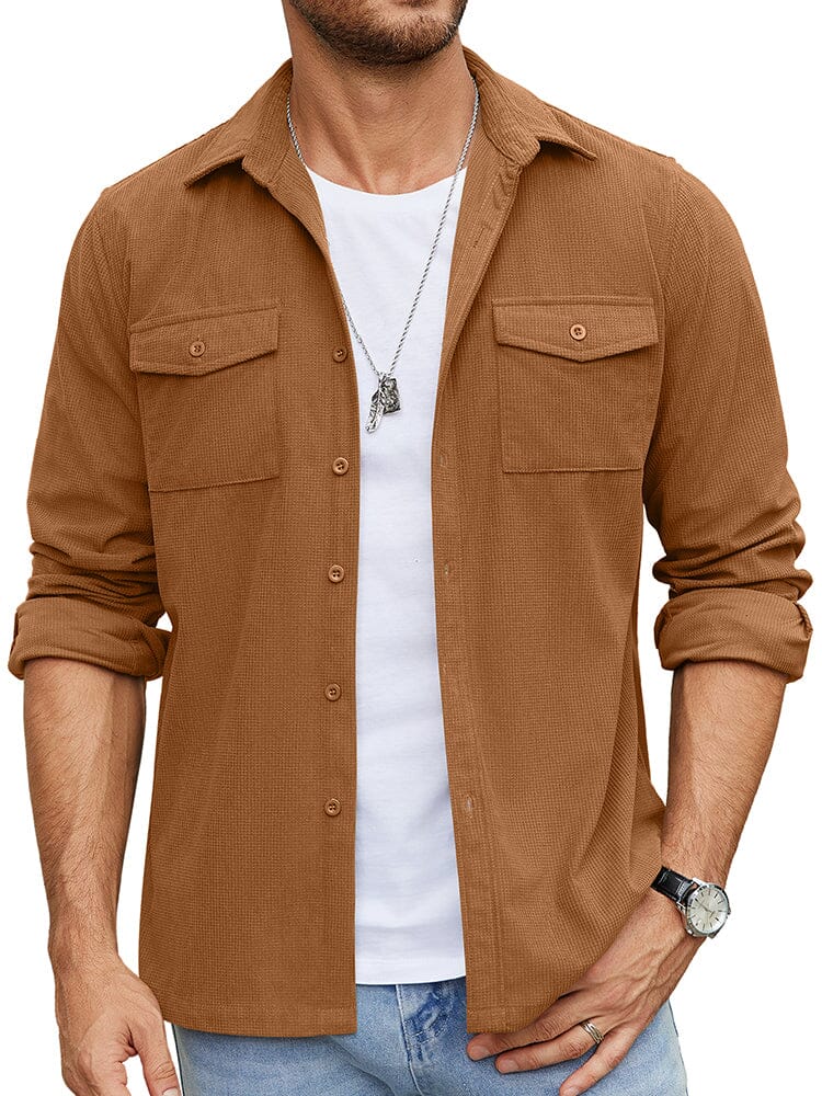 Leisure Waffle Shirt Jacket