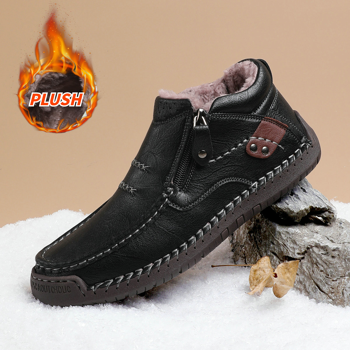 ⏰Limited Time 70% OFF🛒Men's Handmade Premium Leather Slip-On Driving Boots