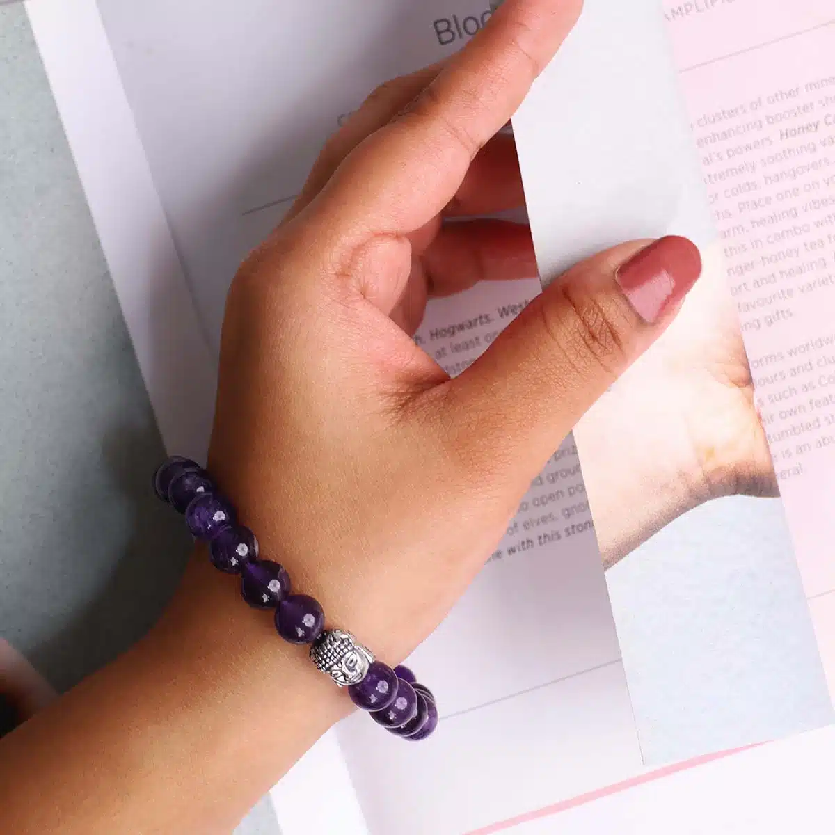 Amethyst Buddha Bracelet