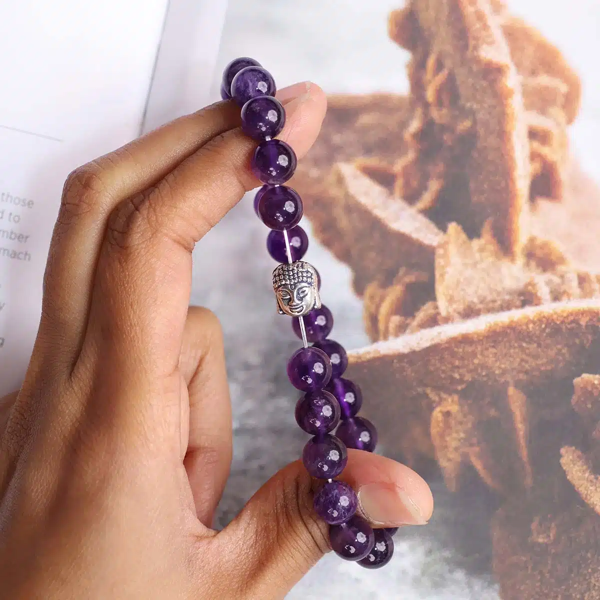 Amethyst Buddha Bracelet