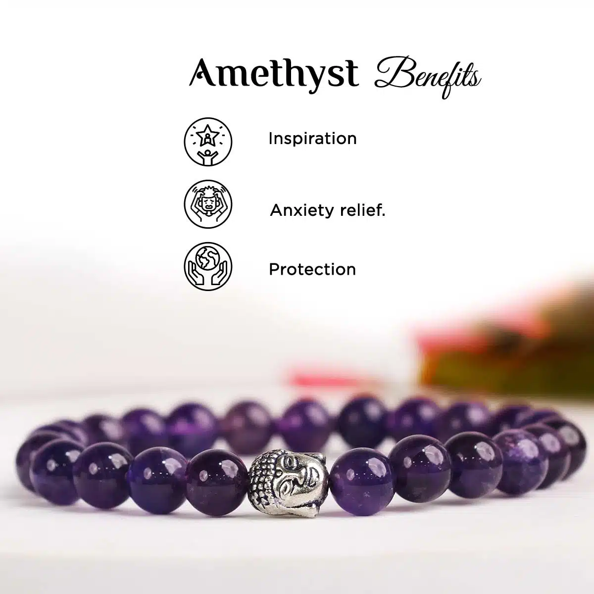 Amethyst Buddha Bracelet