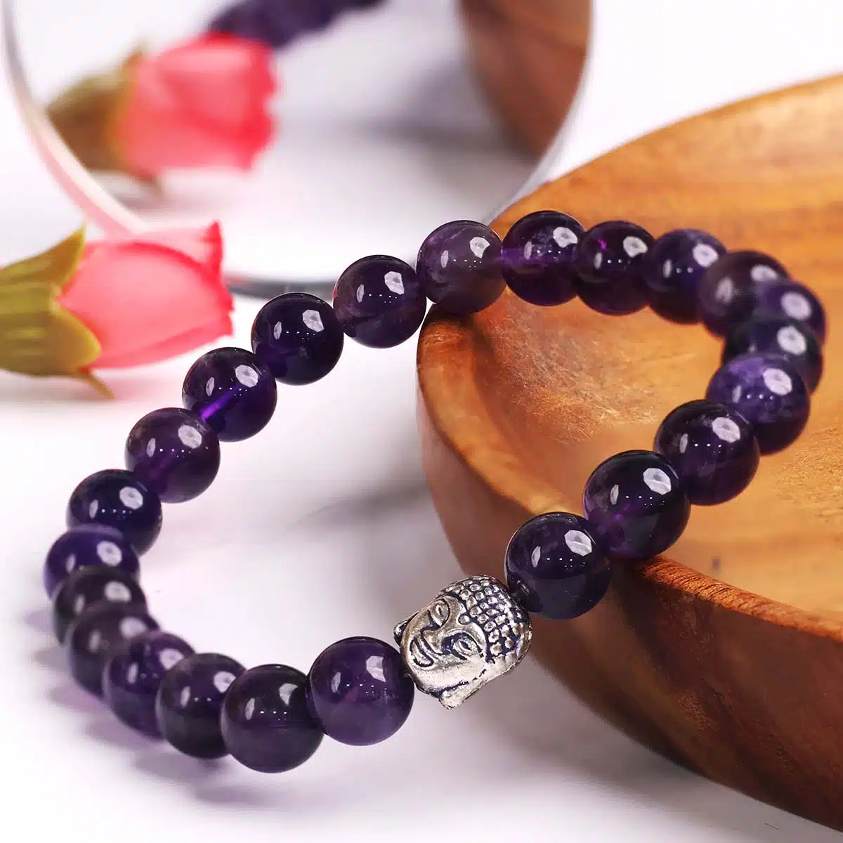 Amethyst Buddha Bracelet