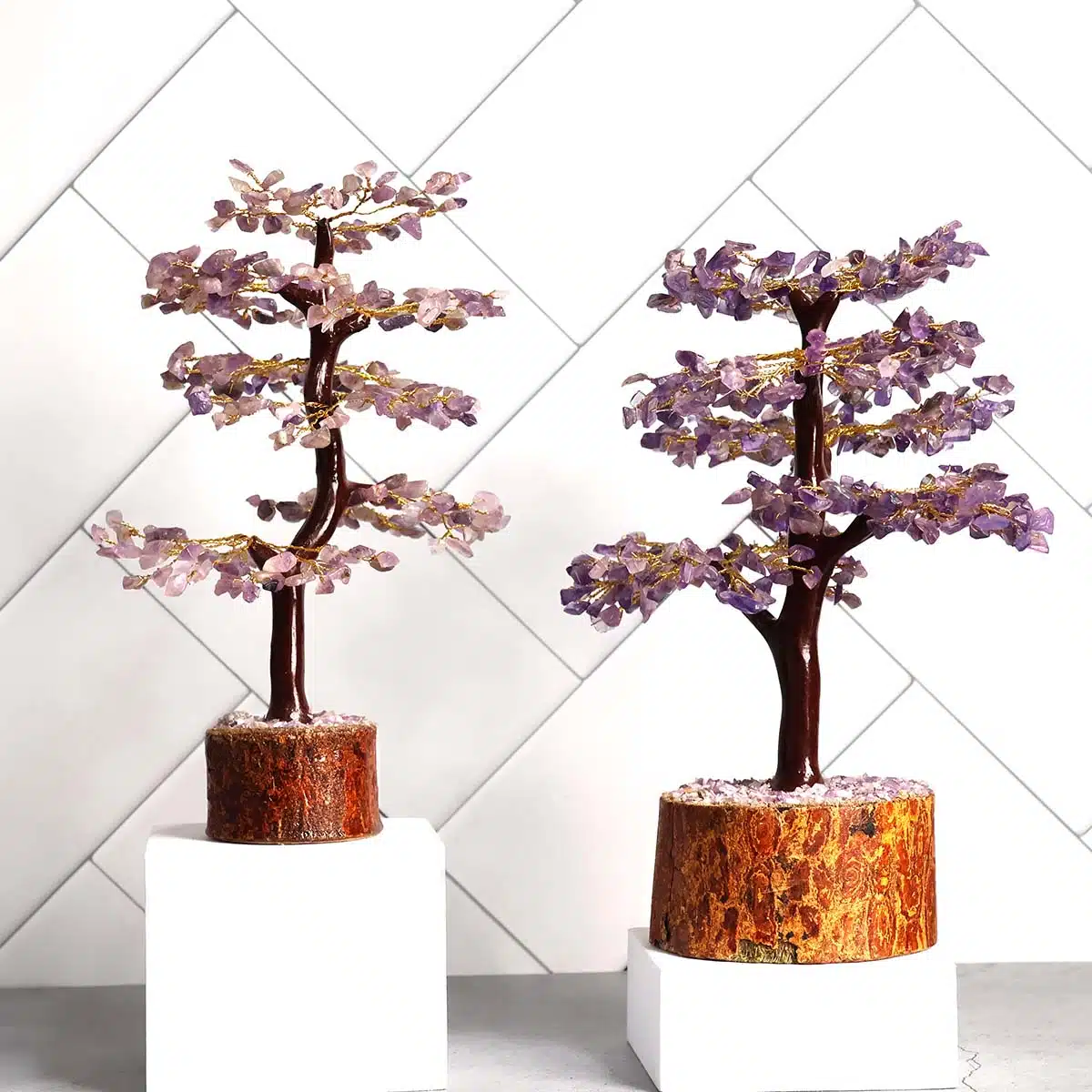 Amethyst Tree Gold Wire