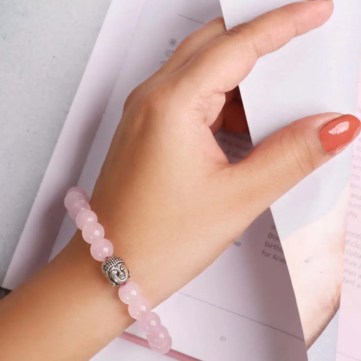 Rose Quartz Buddha Bracelet
