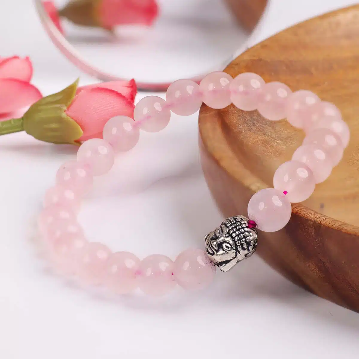 Rose Quartz Buddha Bracelet