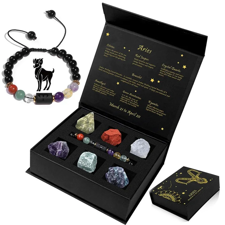 Zodiac Sign Crystal Bracelet Gift Box