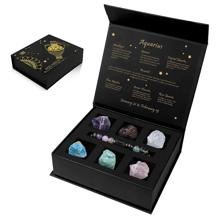 Zodiac Sign Crystal Bracelet Gift Box
