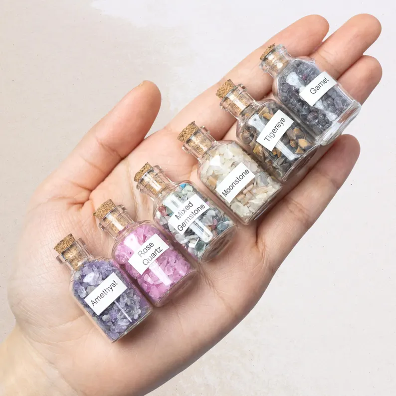 Crystal Chip Wish Bottle – Mini Energy Crystal Gift
