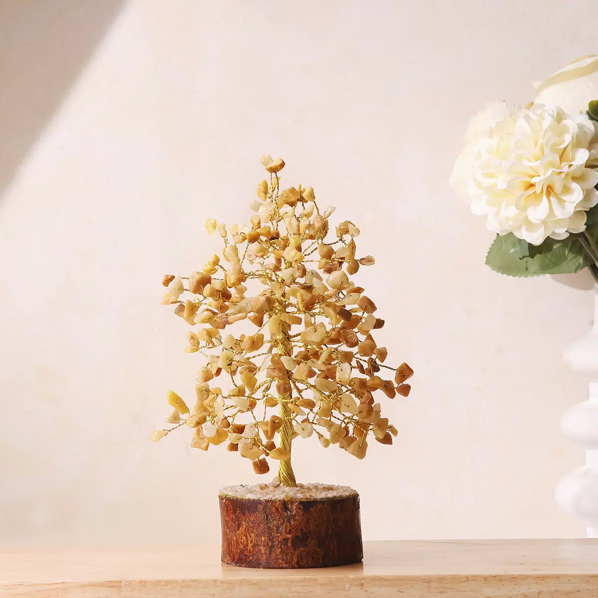 Yellow Aventurine Tree Gold Wire