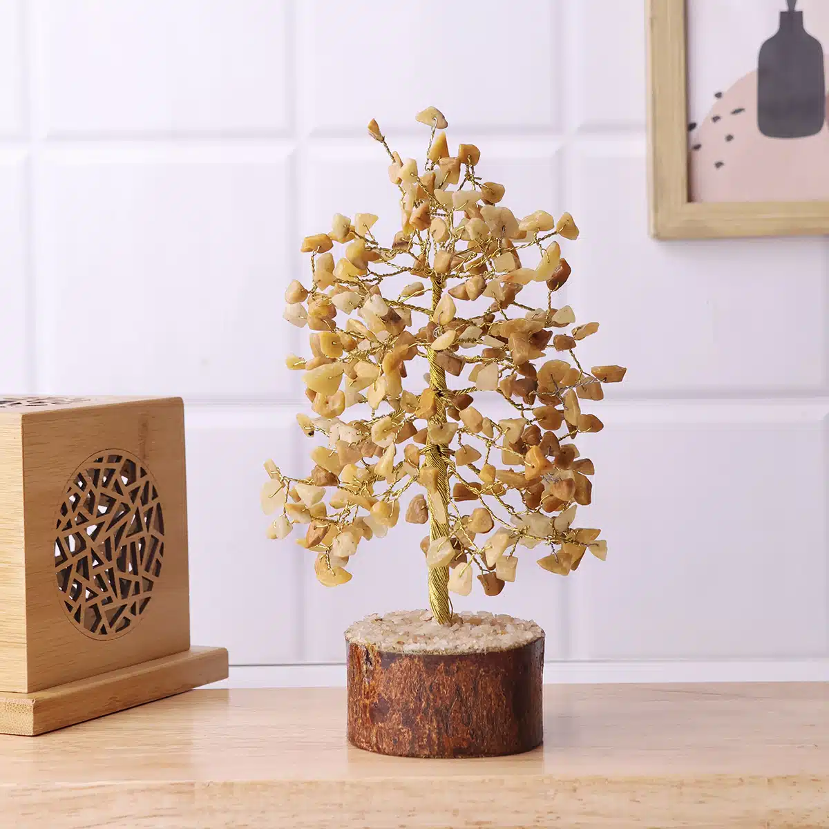 Yellow Aventurine Tree Gold Wire