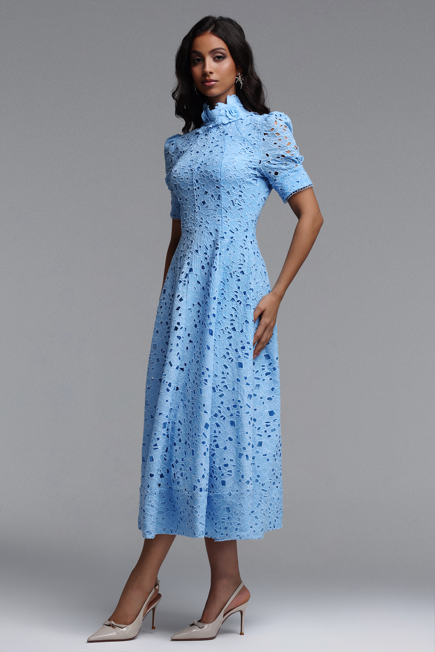 Kitsu Short Sleeve Midi Dress