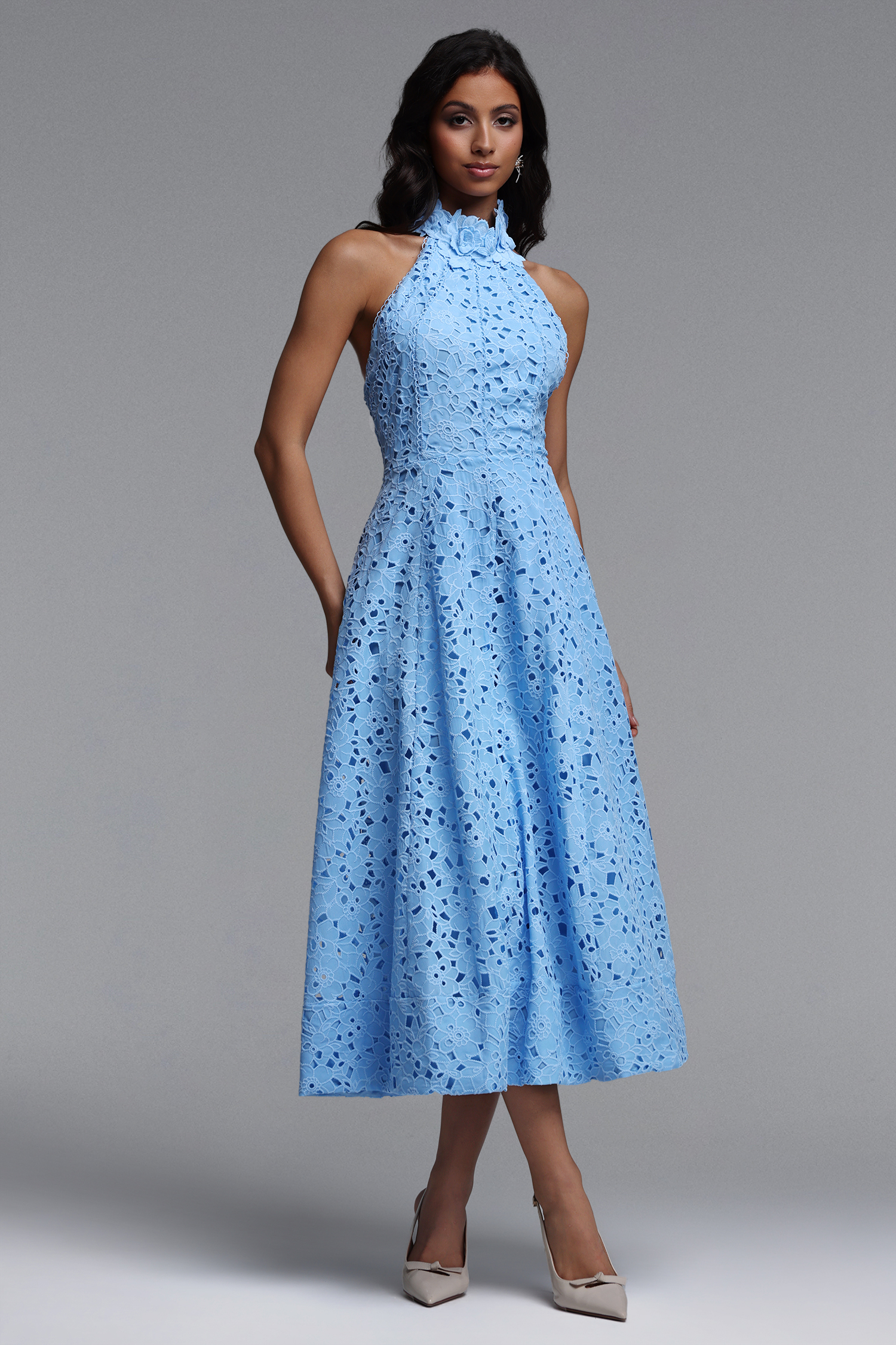 Nuvola Halter Midi Dress