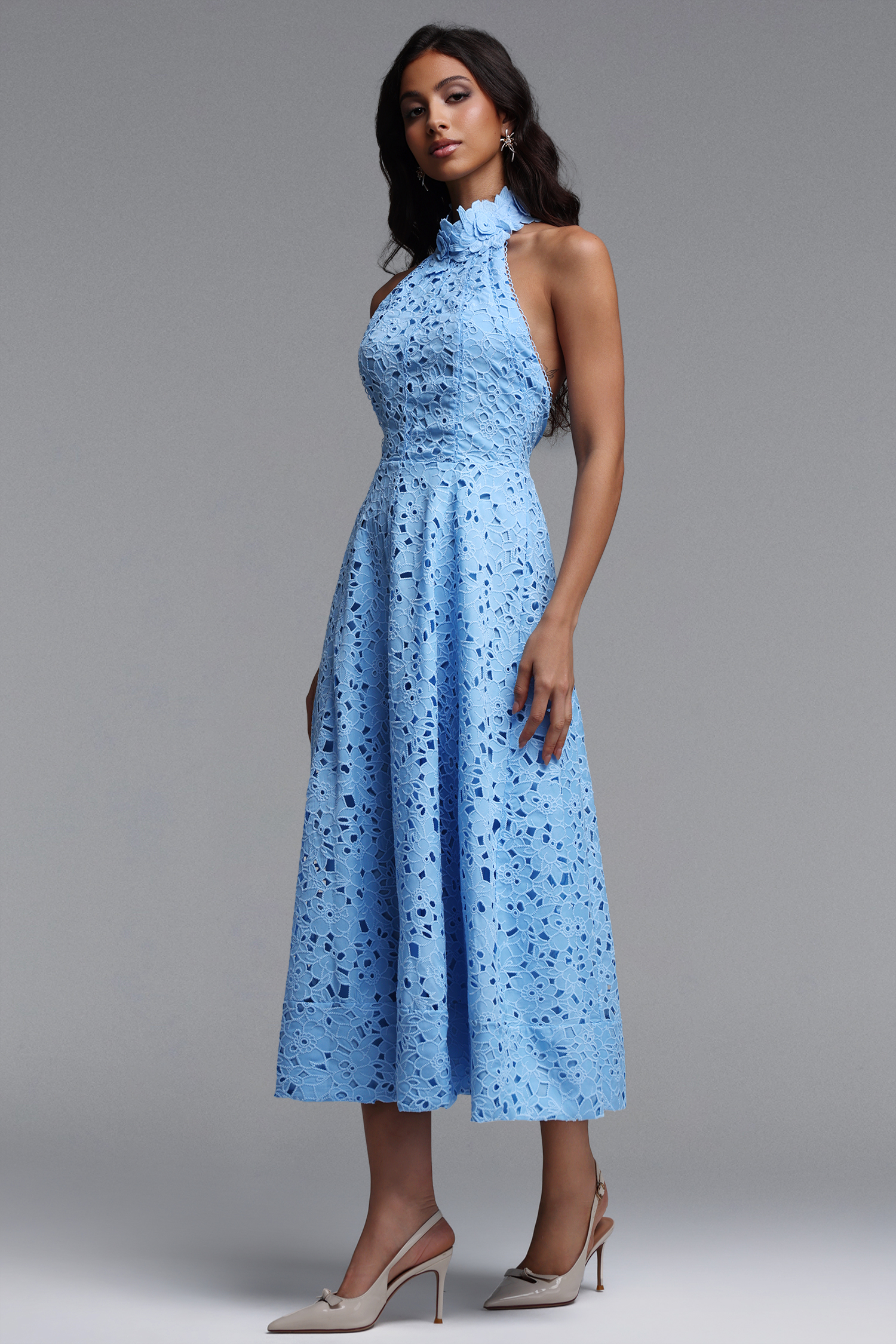 Nuvola Halter Midi Dress