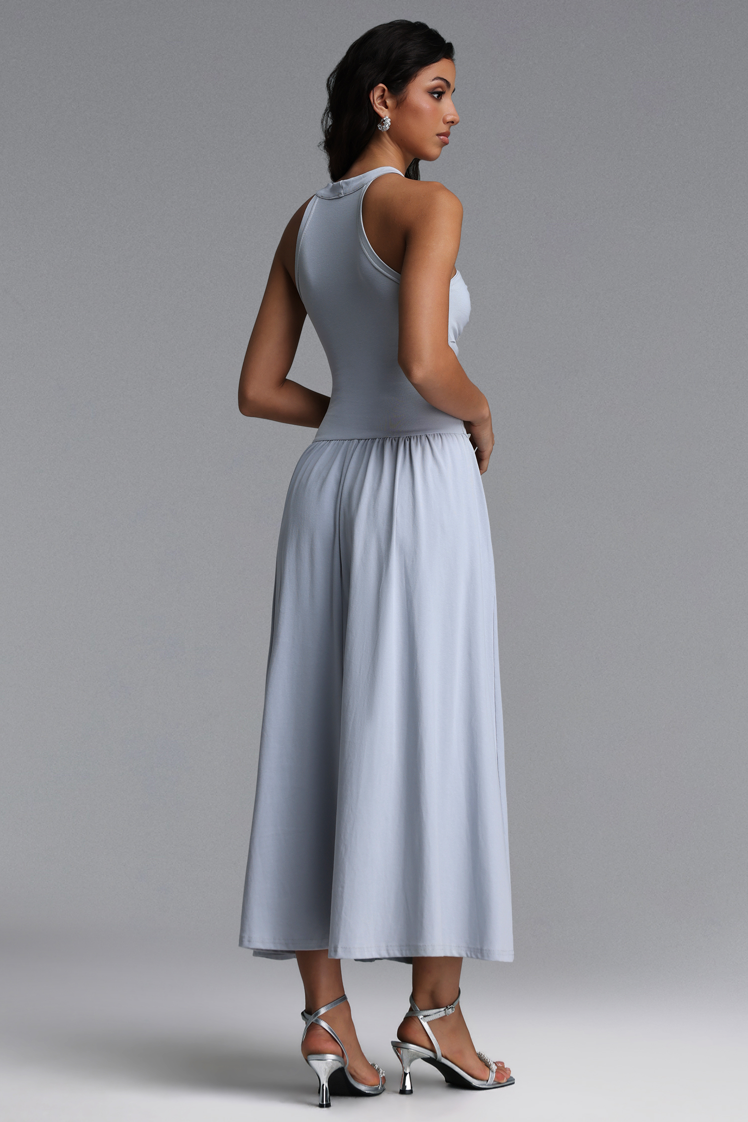 Irana Chic Contour Sleeveless Cut Out Knit Maxi Dress