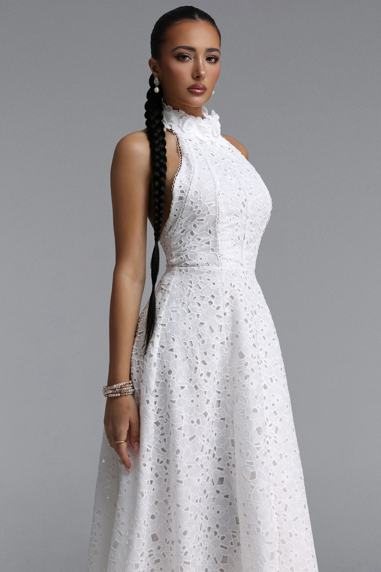 Nuvola Halter Midi Dress