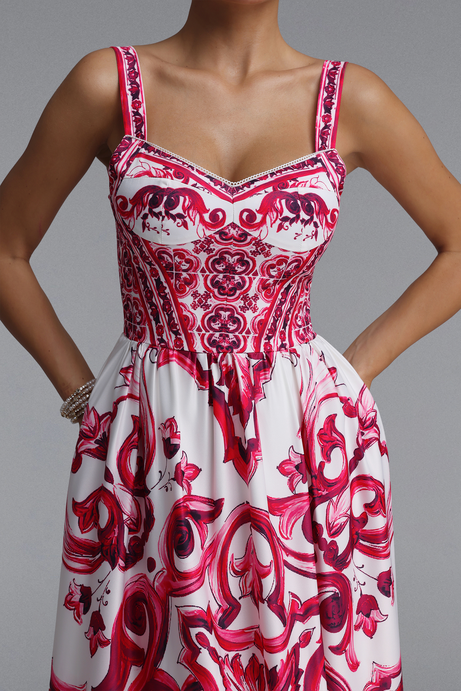 Sparkly Halter Printed Maxi Dress