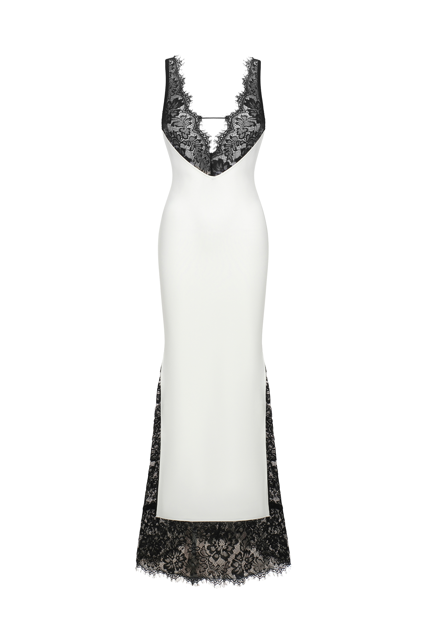 Gunnhild Lace Deep V Maxi Dress
