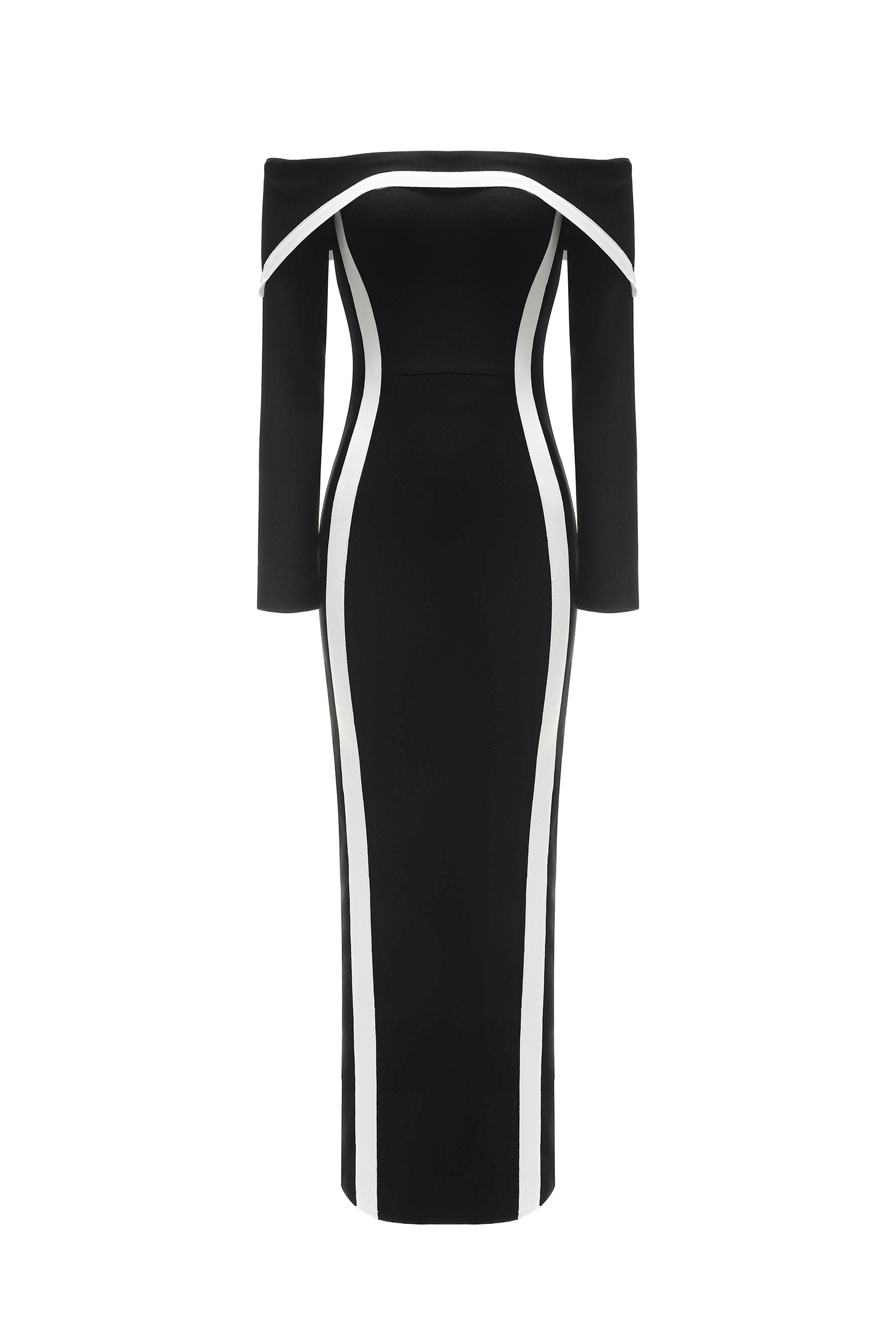 Hilda Off-the-Shoulder Long Sleeve Maxi Dress