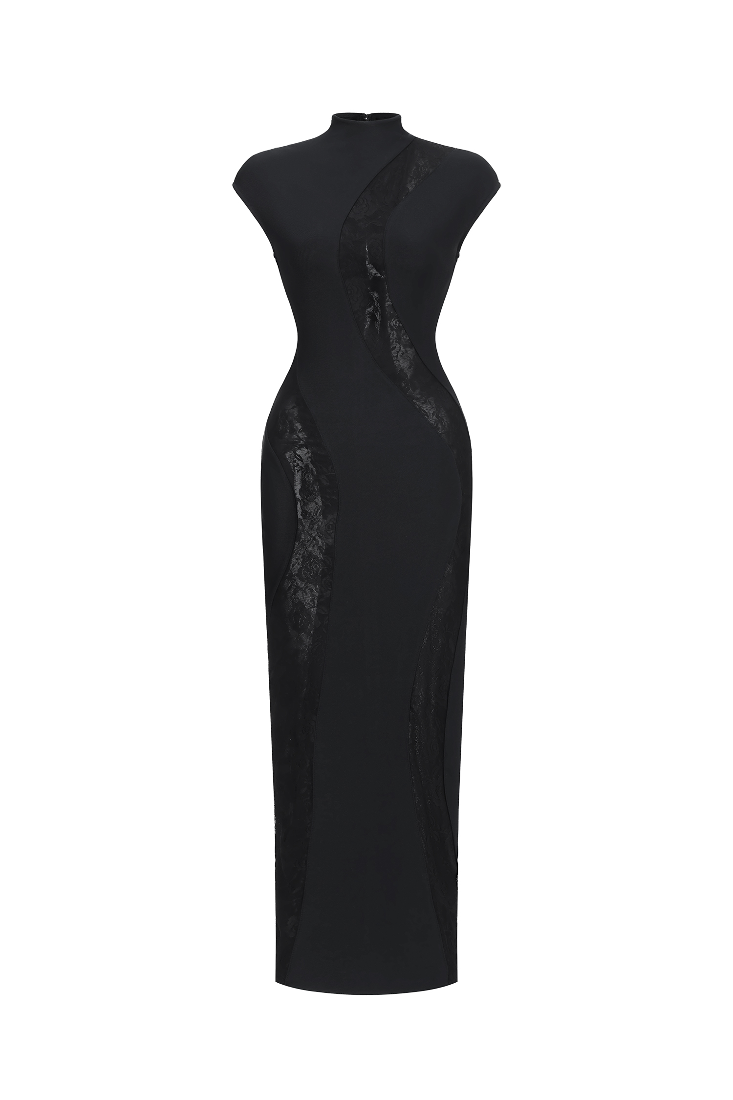 Rotte Sexy Contour Sleeveless Lace Bandage Maxi Dress
