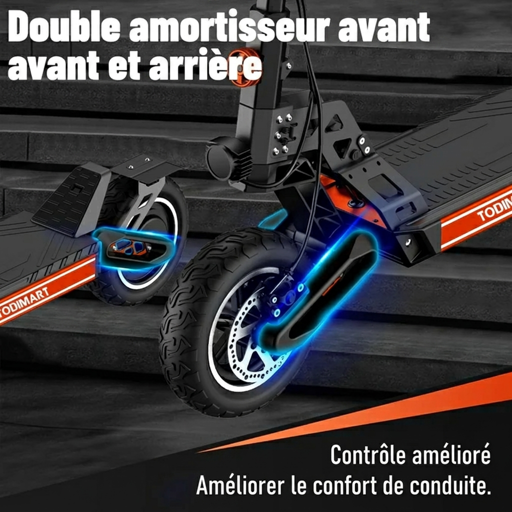 TODIMART S9 Trottinette électrique tout-terrain  Prix soldé
