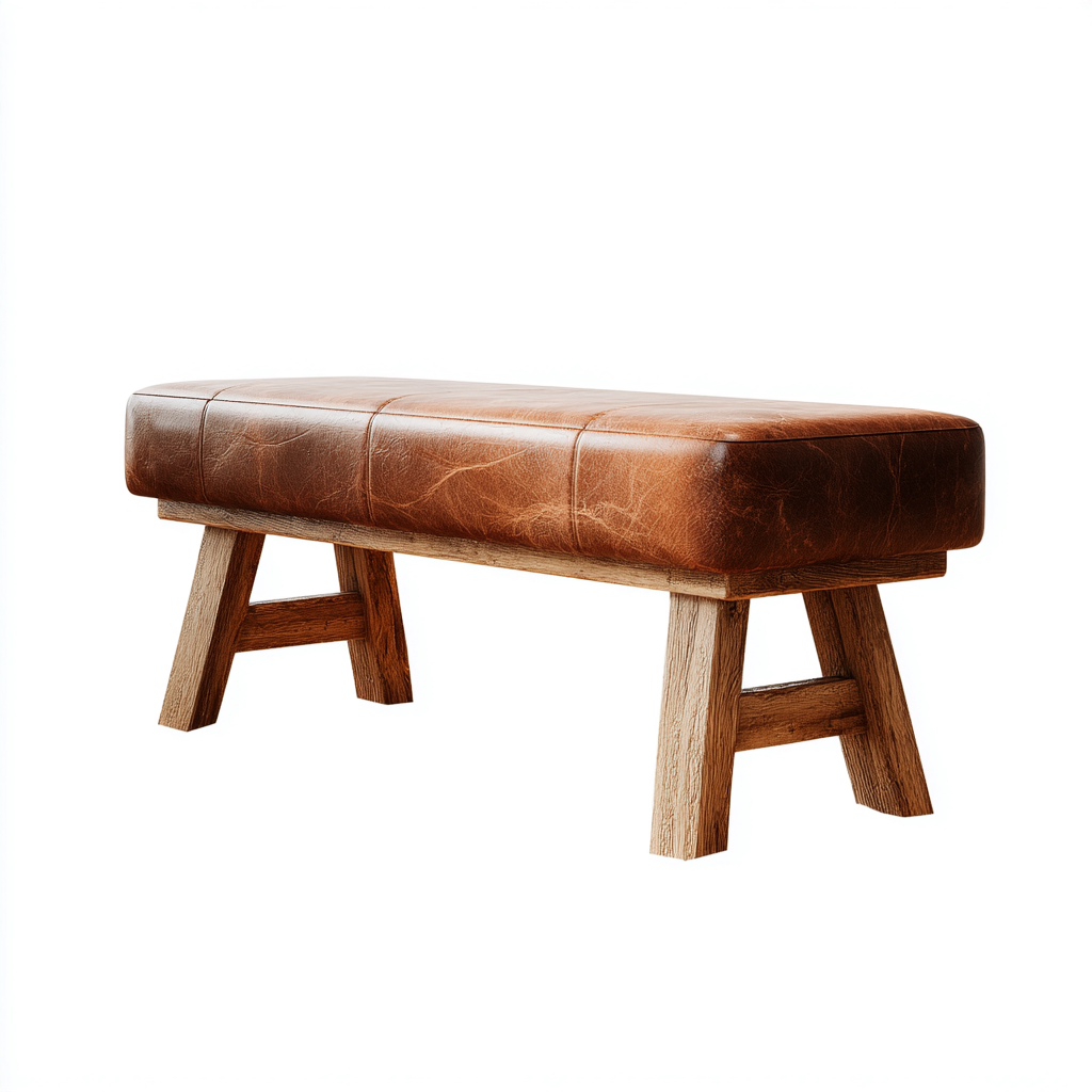 Banco de dormitorio de piel auténtica 105x40x48 cm - marrón - diseño clásico - apta para dormitorio-Zamiiacorner