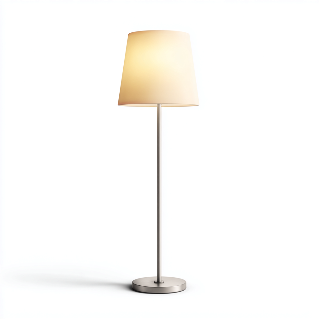 Lámpara de pie metal 140x28 cm beige apta para salón estilo moderno-Zamiiacorner