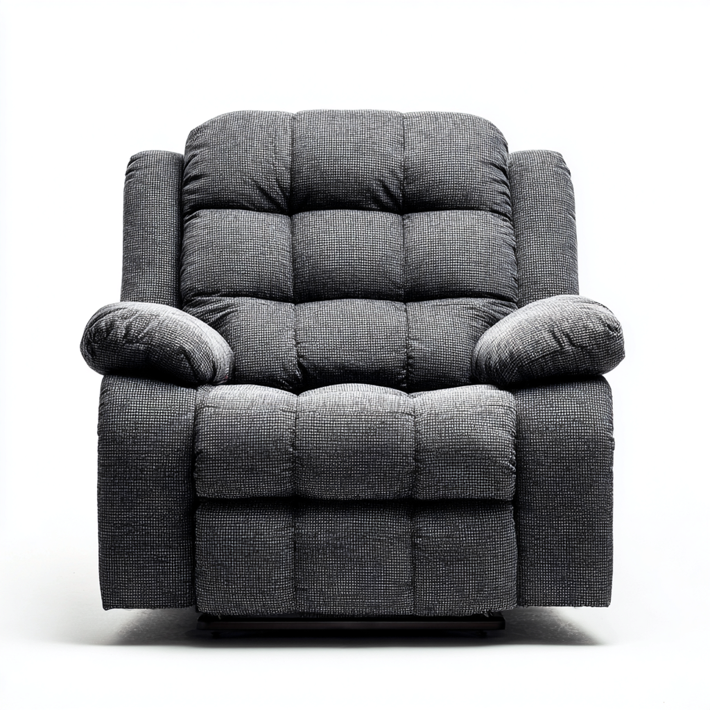 Sillón reclinable tela 98x92x102 cm - gris - diseño moderno apto para salón-Zamiiacorner