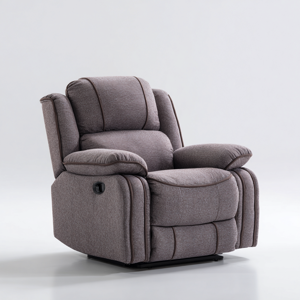 Sillón reclinable tela 99x92x105 cm - gris oscuro - diseño moderno apto para salón-Zamiiacorner
