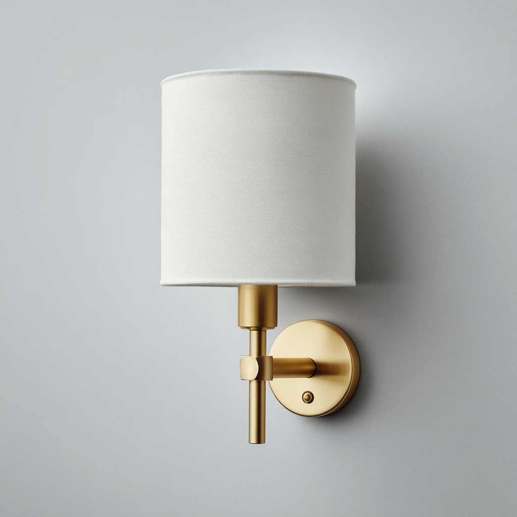 Aplique de pared metal 15x12x28 cm - dorado - blanco - para interior - estilo moderno-Zamiiacorner