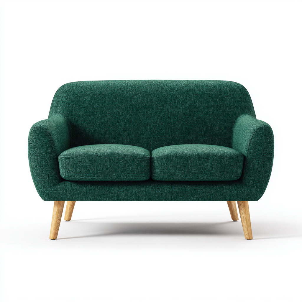 Sofá lineal Tela 150x75x85 cm - verde oscuro - adecuado para salón - diseño moderno-Zamiiacorner