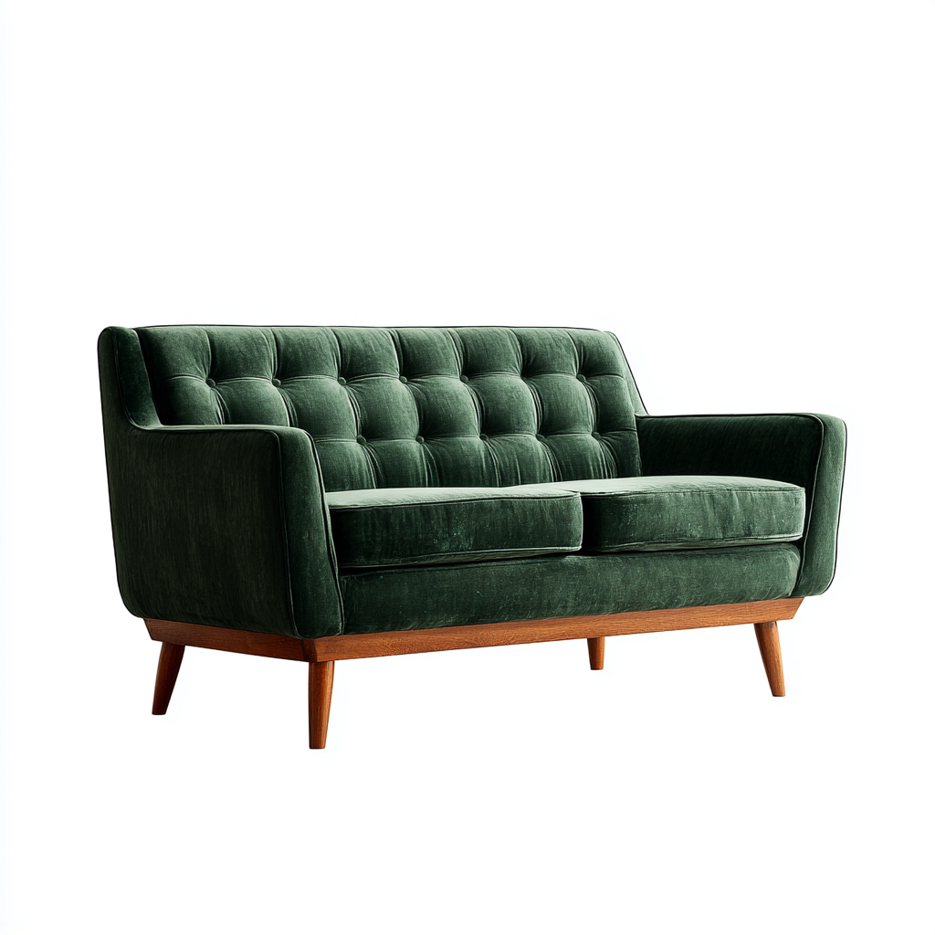 Sofá lineal Tela 150x75x85 cm - verde oscuro - adecuado para salón - diseño moderno-Zamiiacorner