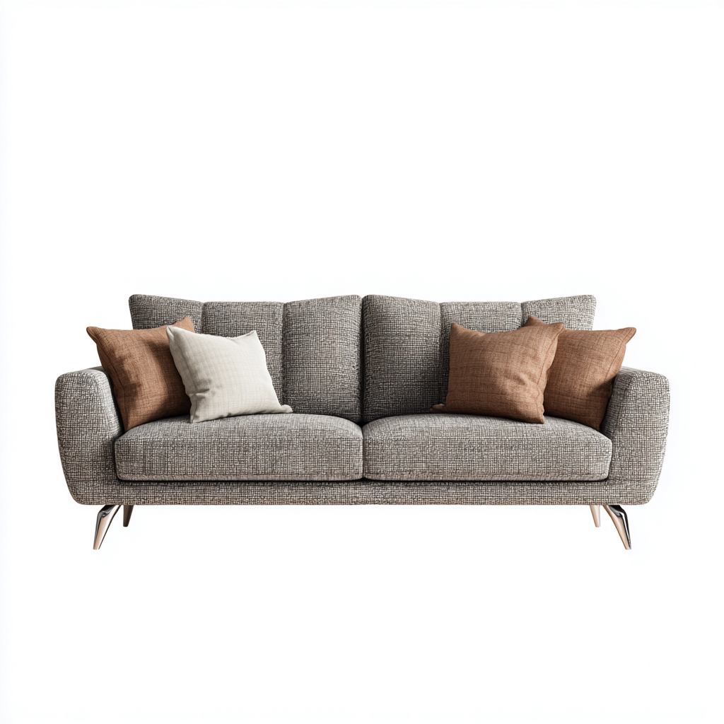 Sofá lineal de tela 182x98x94 cm - gris - diseño moderno apto para salón-Zamiiacorner