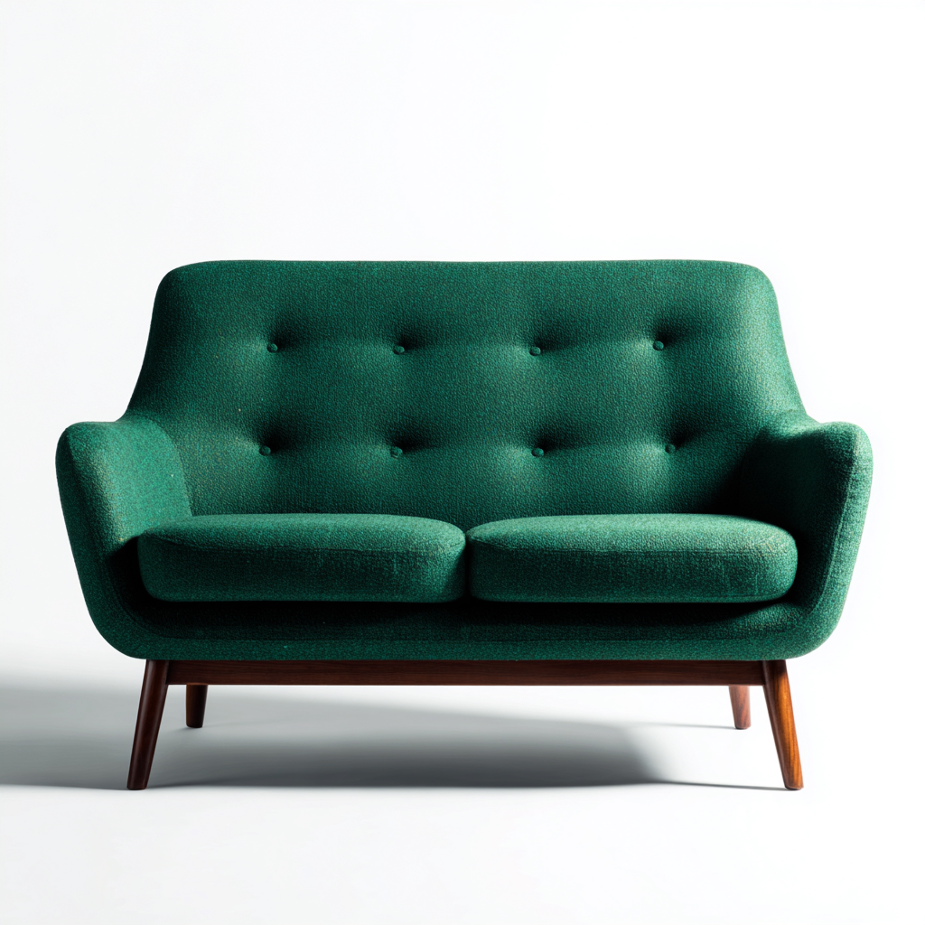 Sofá lineal Tela 150x75x85 cm - verde oscuro - adecuado para salón - diseño moderno-Zamiiacorner