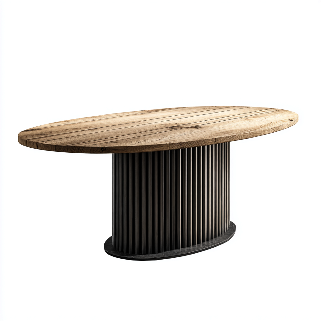 Mesa de comedor de madera 180x100x76 cm roble - negro diseño moderno apta para comedor-Zamiiacorner