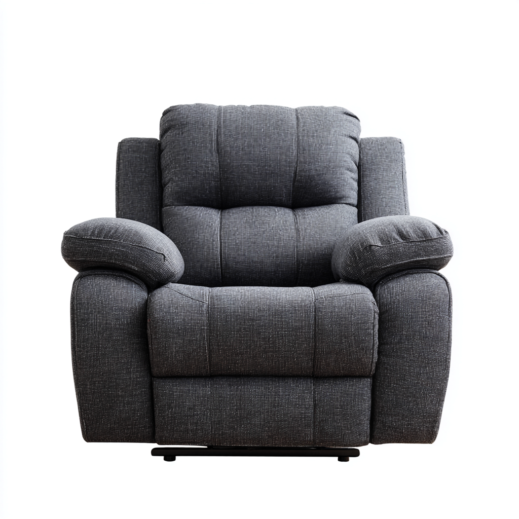 Sillón reclinable tela 95x90x100 cm - gris - diseño moderno apto para salón-Zamiiacorner