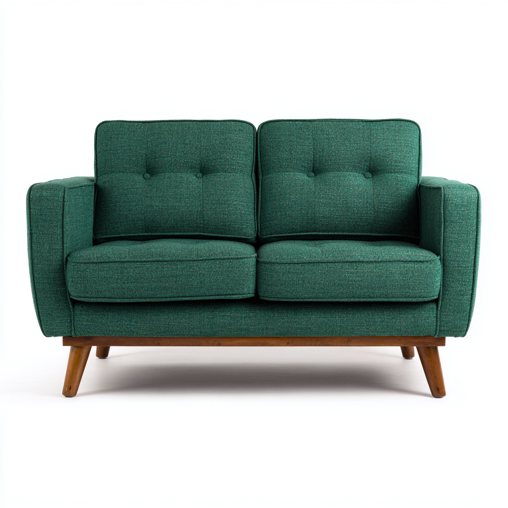 Sofá lineal Tela 150x75x85 cm - verde oscuro - adecuado para salón - diseño moderno-Zamiiacorner