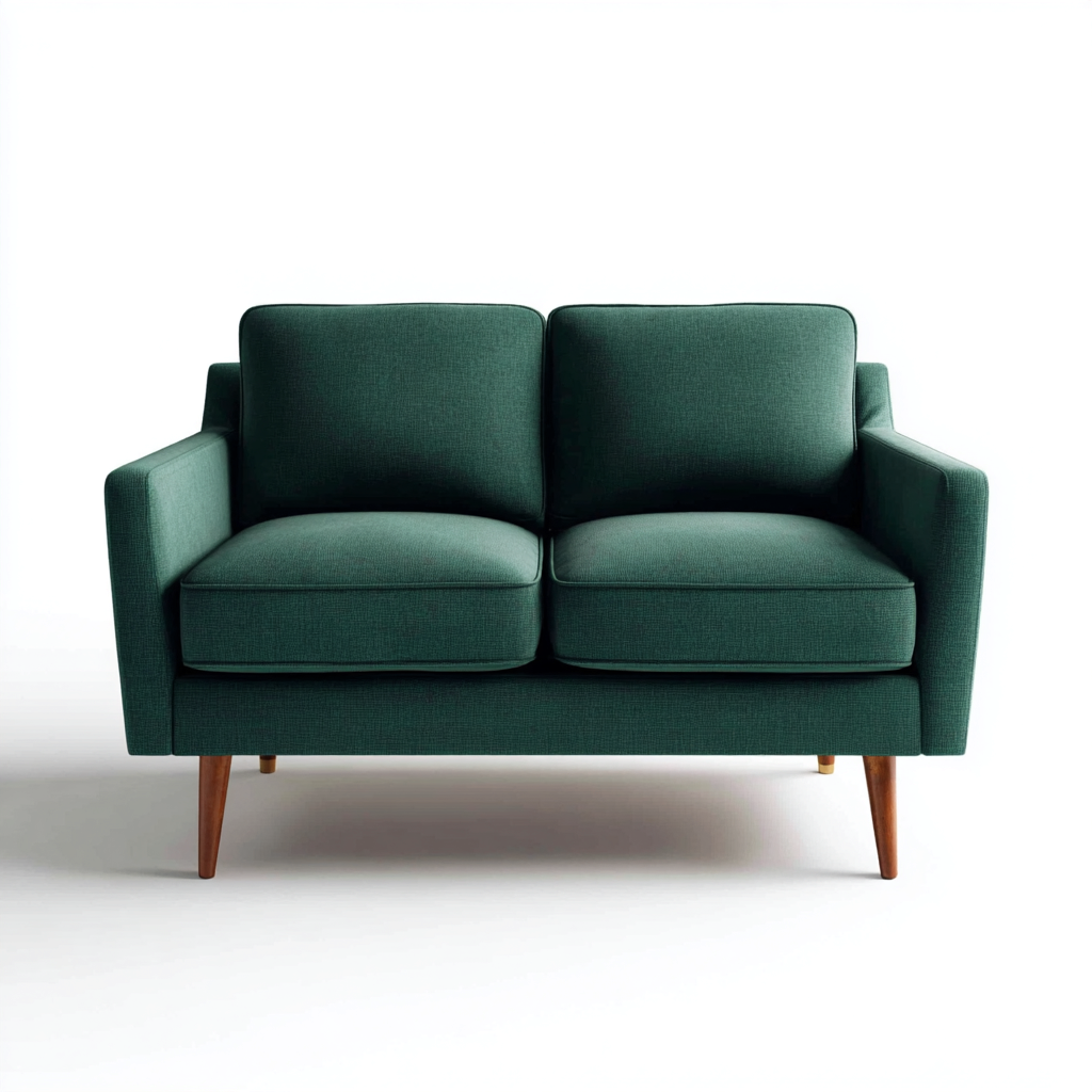 Sofá lineal Tela 150x75x85 cm - verde oscuro - adecuado para salón - diseño moderno-Zamiiacorner