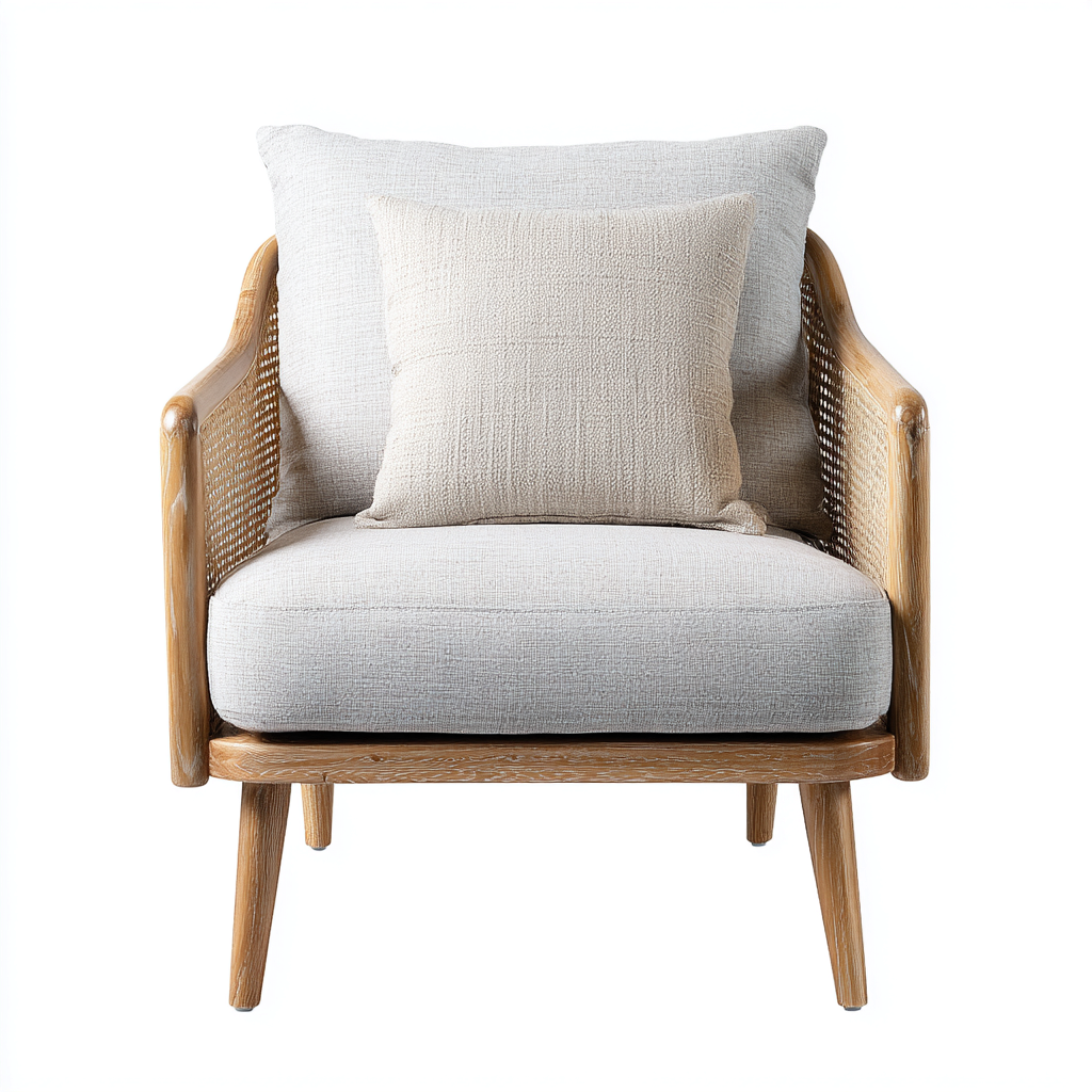 Sillón individual madera 79x73x84 cm - gris claro - diseño moderno para salon-Zamiiacorner