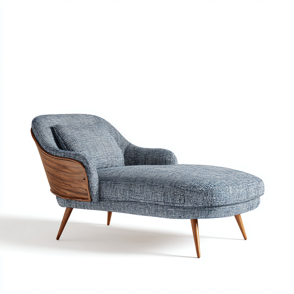 Chaise longue  tela 178x78x87 cm - azul - diseño moderno para salon-Zamiiacorner