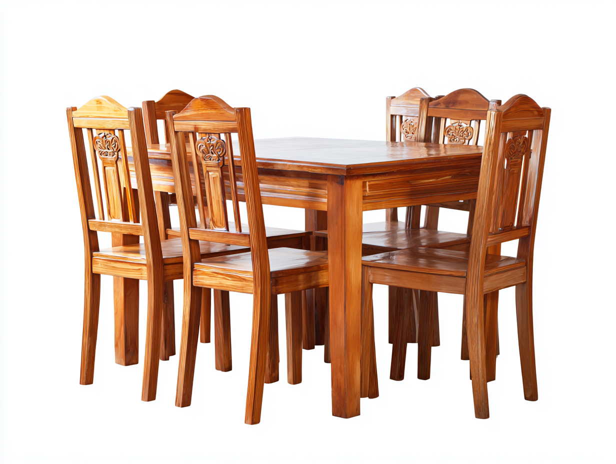 Garten Essgarnituren 7-teilig aus Holz 150x90x75 cm - braun - klassischer Outdoor-Stil-Zivoadwell