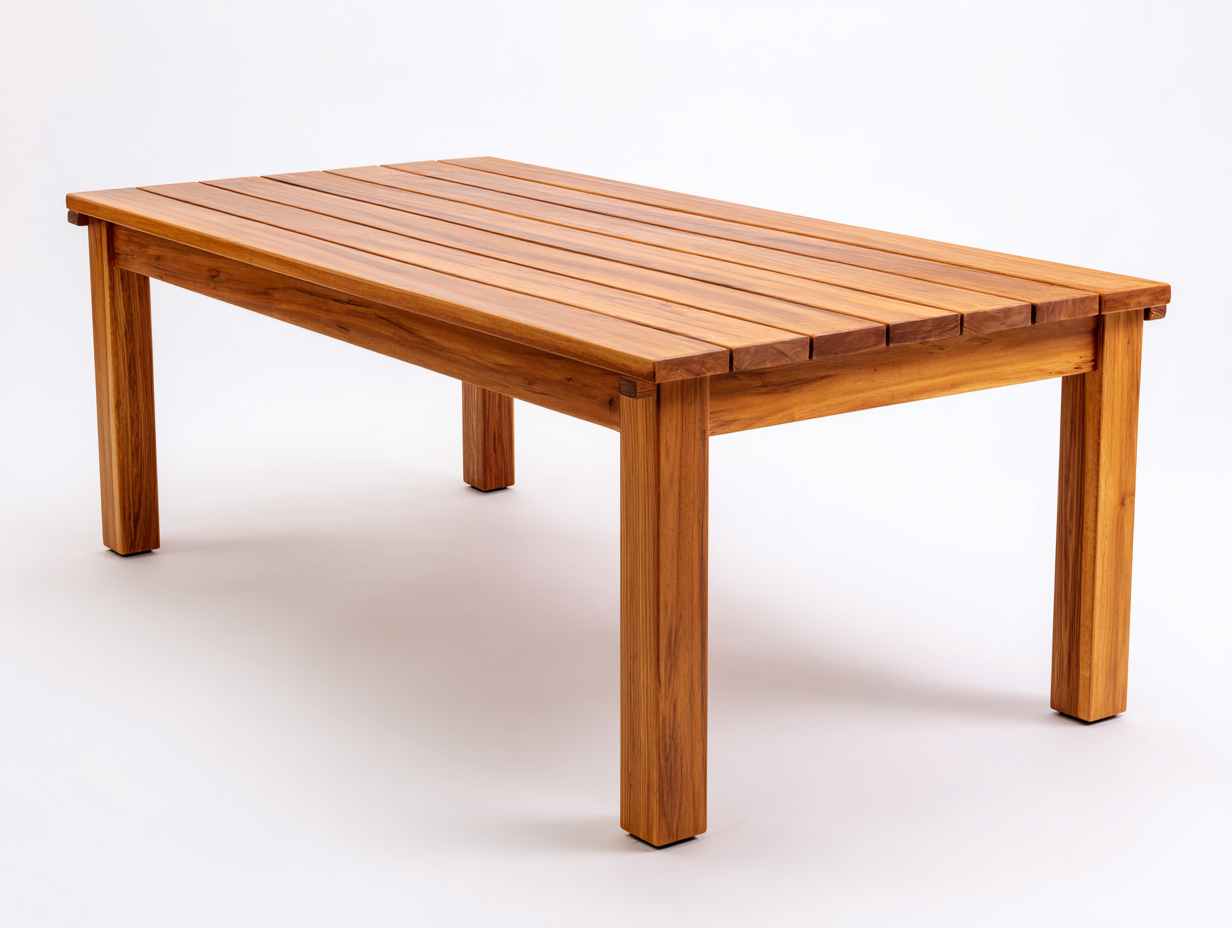 Gartentisch Holz 180x90x75 cm - Braun - für Garten Terrasse und Balkon - Lattenoptik-Zivoadwell