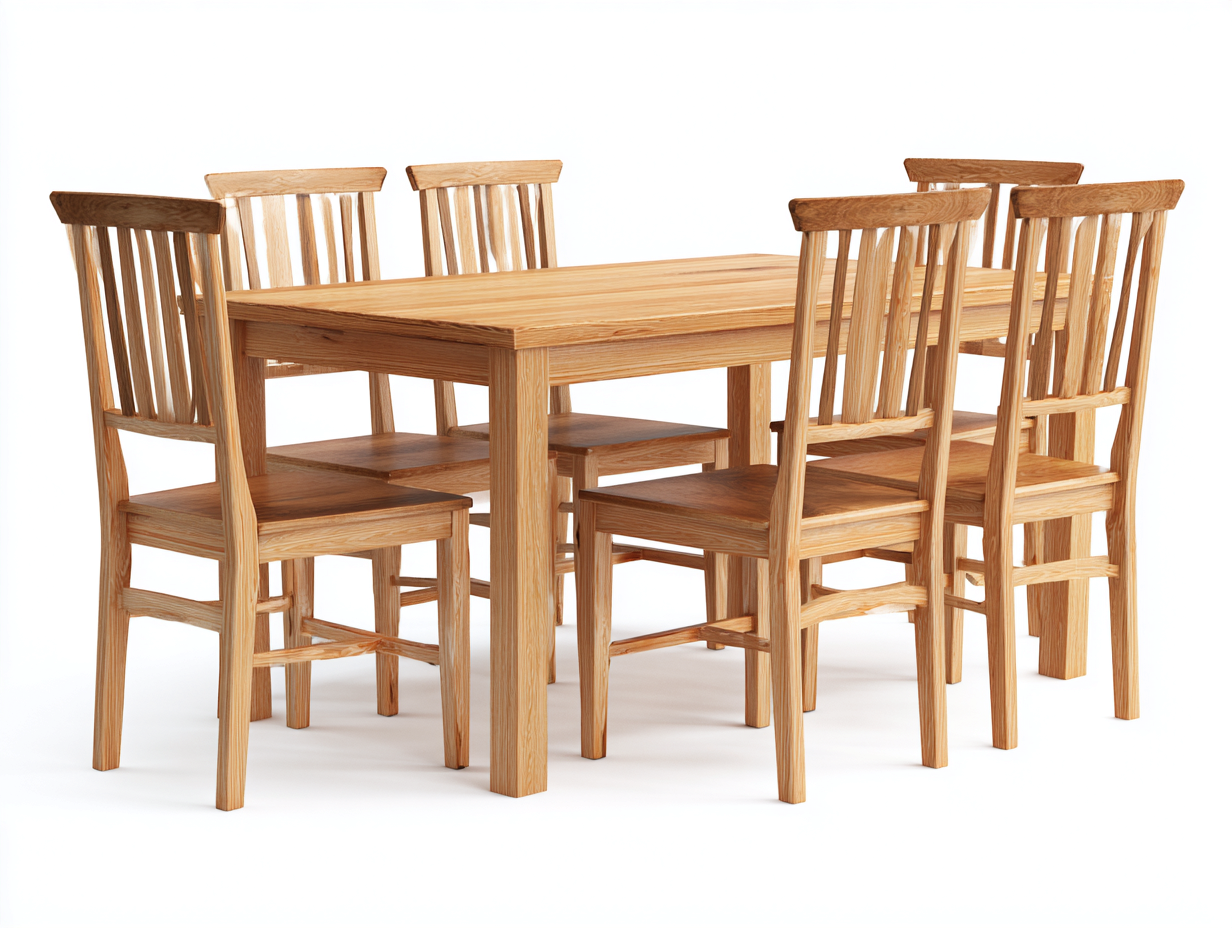 Garten Essgarnituren Massivholz 180x90x75 cm - Naturholz - 7-teiliges Essset fuer Garten und Terrasse-Zivoadwell