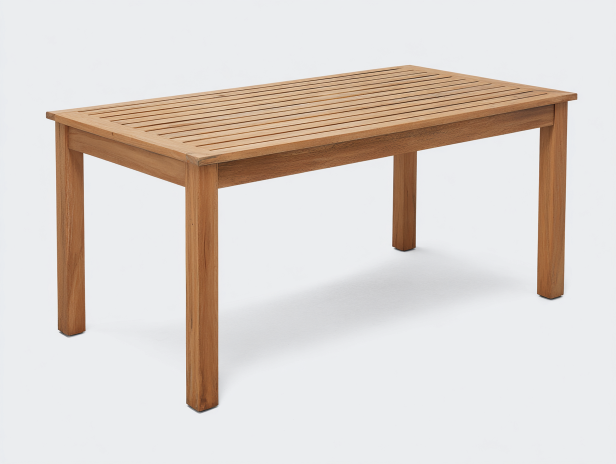 Gartentisch Massivholz 180x90x75 cm natur - rechteckig für Garten-Zivoadwell