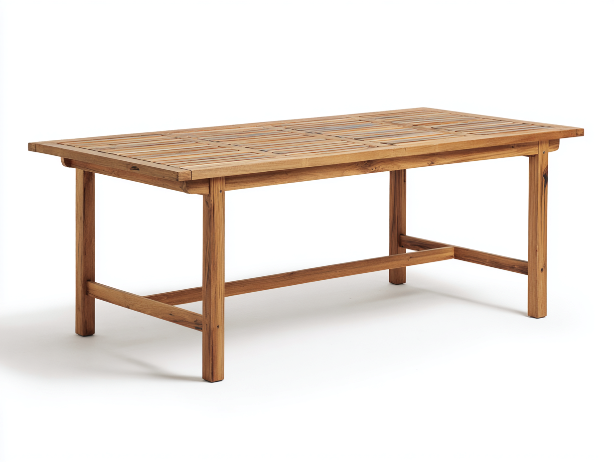 Gartentisch aus Holz 180x90x75 cm - braun - rechteckig für Garten und Terrasse-Zivoadwell