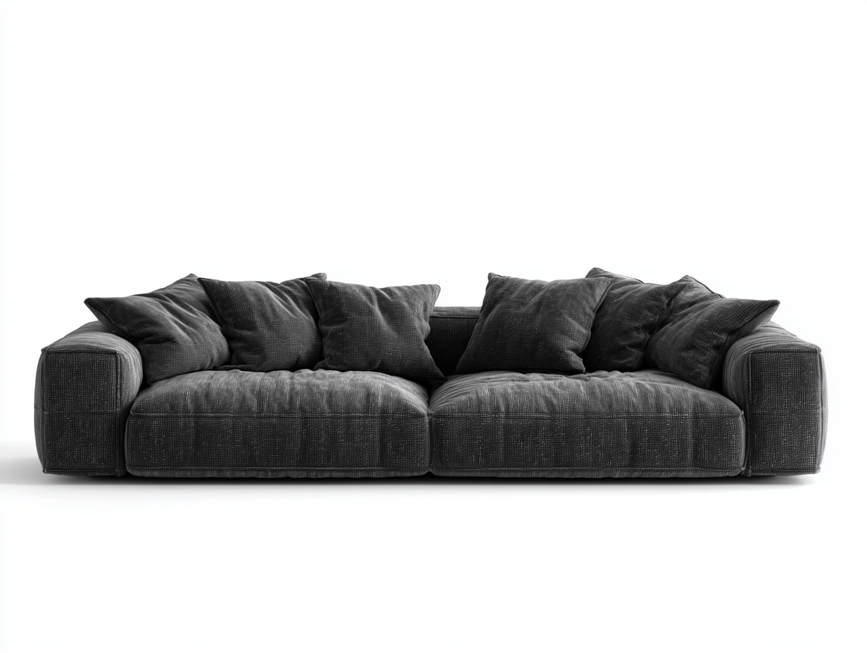 Zweisitzer Sofa Stoff 245x98x76 cm - Dunkelgrau - modernes Design für Wohnzimmer-Zivoadwell
