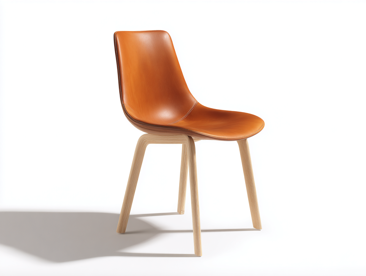 Esszimmerstühle Kunstleder 56x50x86 cm - Cognac - skandinavisches Design-Jalenrastudio