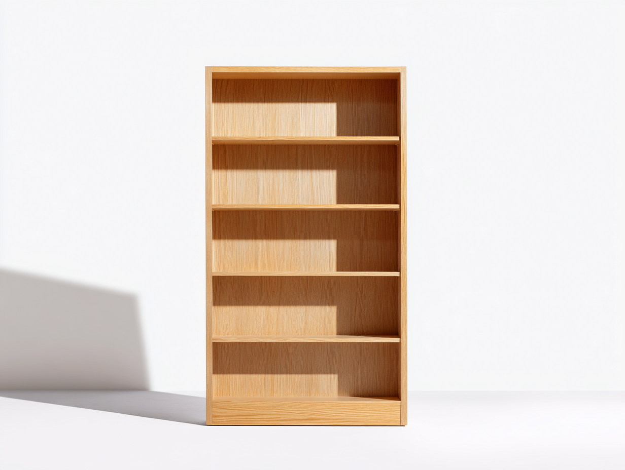 Bücherregal Holz 80x30x180 cm - Natur - offenes Standregal im modernen Design-Jalenrastudio