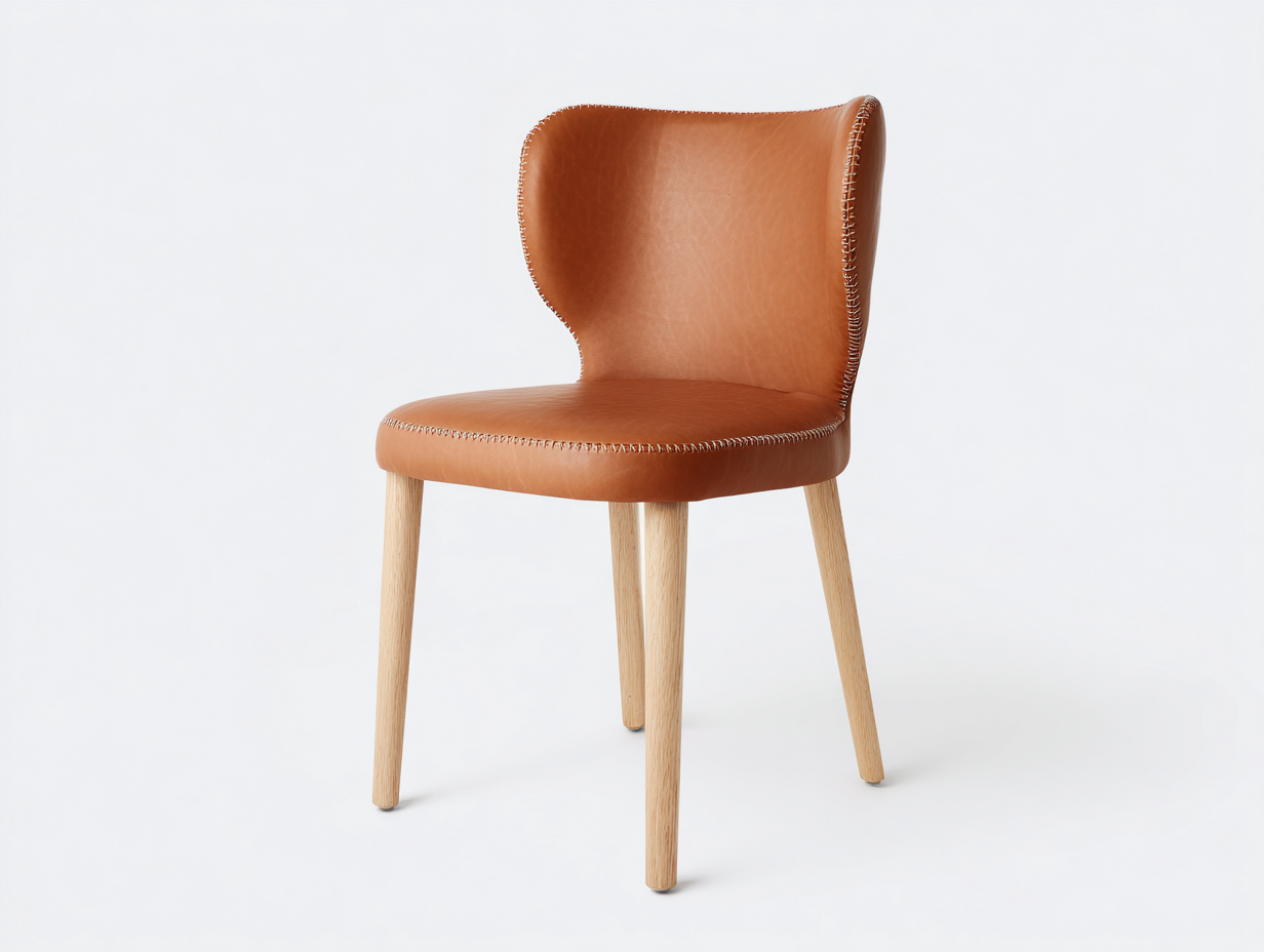 Esszimmerstühle Kunstleder 57x52x84 cm - Cognac-Hellbraun - modernes Design-Jalenrastudio