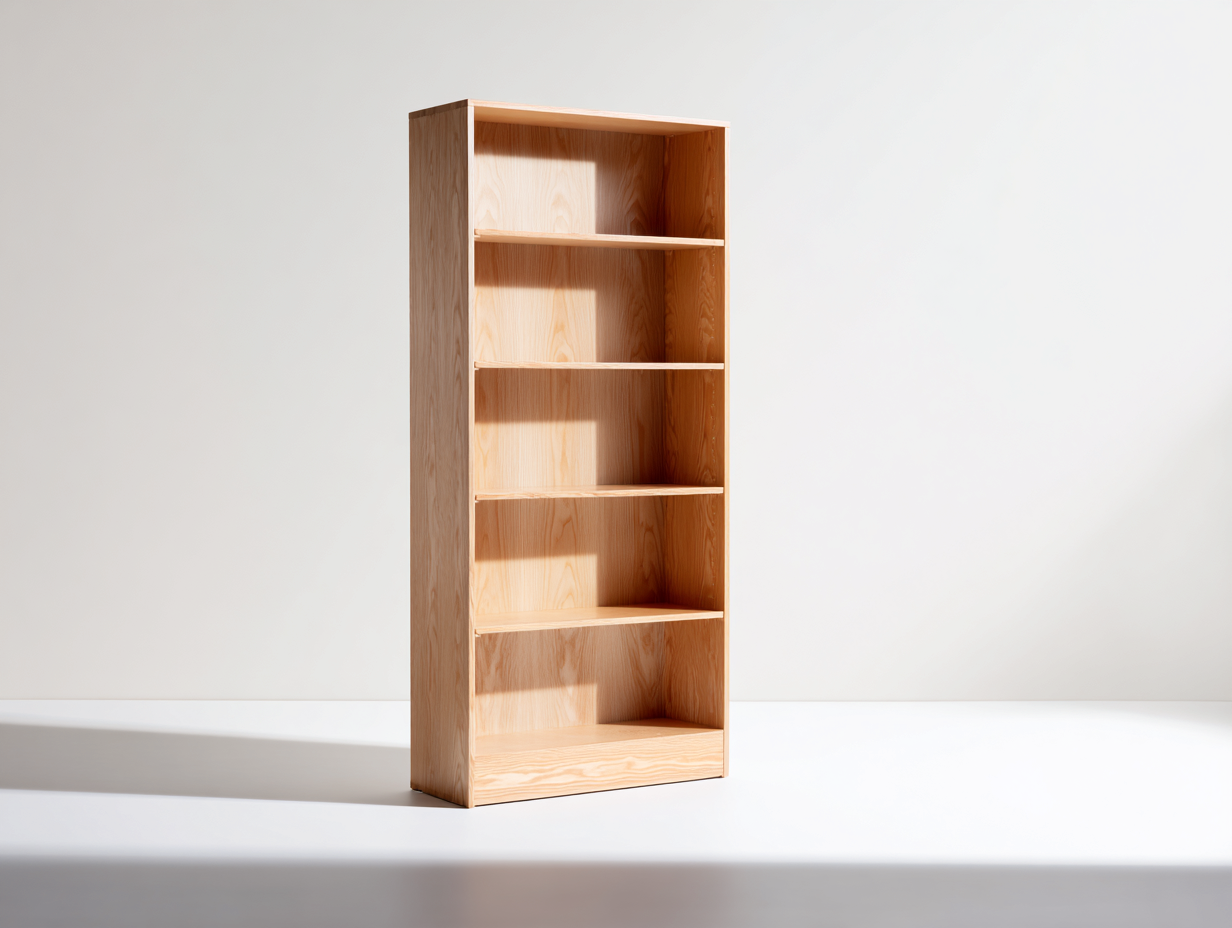 Bücherregal Holz 80x30x180 cm Natur Modernes Design-Jalenrastudio
