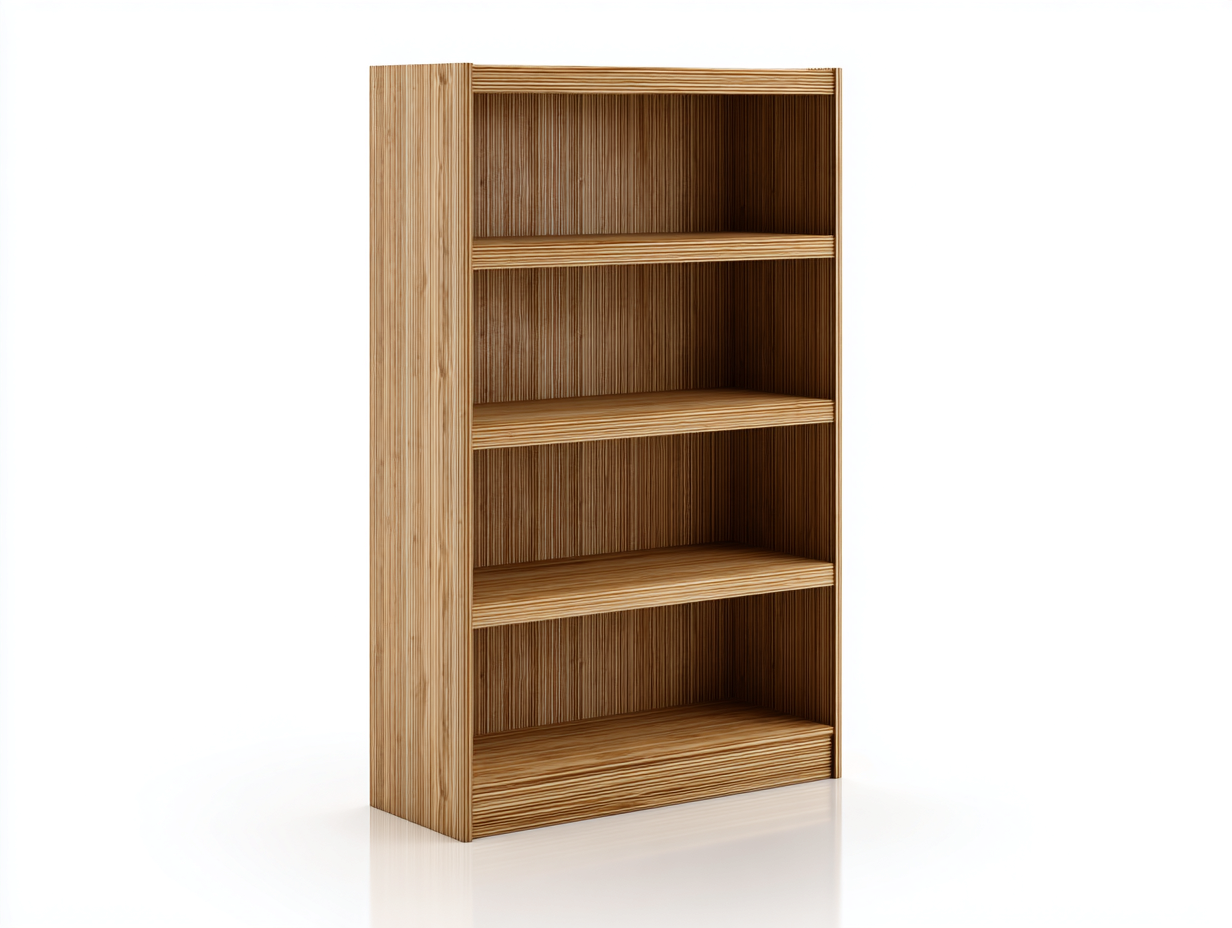 Bücherregal Bambus 85x32x175 cm - Naturbraun - modernes Design-Jalenrastudio